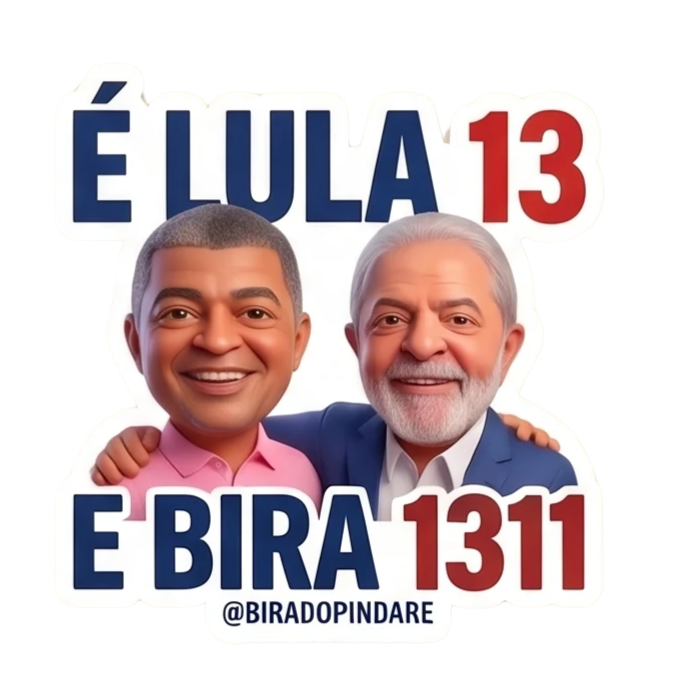 Figurinha É Lula 13 e é Bira 1311
